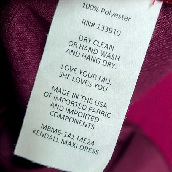 Show Me Your Mumu Formal Kendall Maxi Dress‎ in Merlot Chiffon Size Small - Picture 5 of 5